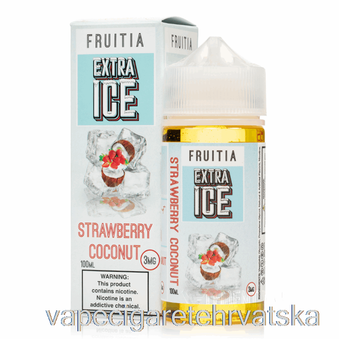 Vape Cigarete Jagoda Kokos - Dodatni Led - Fruitia - 100ml 6mg